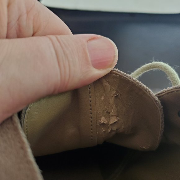 Steve Madden Tanngoo Suede Wedge Booties 7 Chestnut Brown Lace Up Ankle Boots - Picture 11 of 13